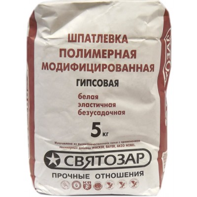 ШПАТЛЕВКА полимерная (модифицированная ) 5кг *6 ШПАТЛЕВКА полимерная (модифицированная ) 5кг *6