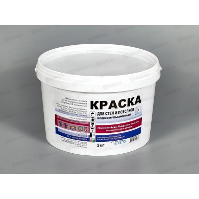 Краска водоэмульсионная для стен и потолков Святозар 3кг *4 Краска водоэмульсионная для стен и потолков Святозар 3кг *4
