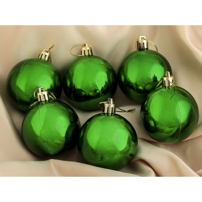 Набор шаров 6шт, 6см зеленый 735676 Набор шаров 6шт, 6см зеленый 735676