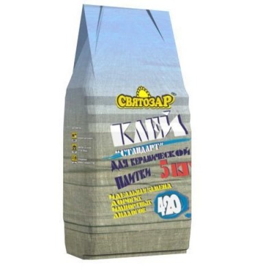 Клей для плитки Стандарт Святозар 5 килограмм *6 Клей для плитки Стандарт Святозар 5 килограмм *6