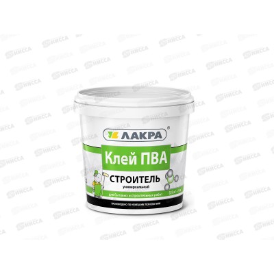 Клей ПВА универсальный Строитель  0,9кг Лакра *12/432