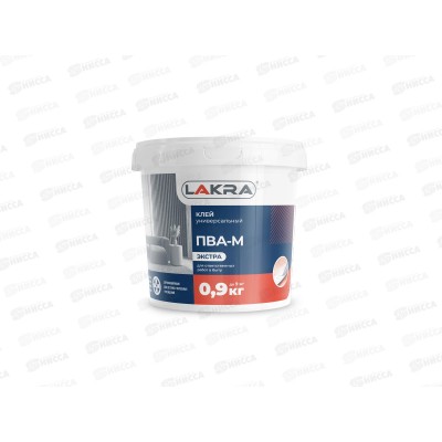 Клей ПВА-М универсальный Экстра 0,9кг новый дизайн Л-С *12 ЛАКРА Клей ПВА-М универсальный Экстра 0,9кг новый дизайн Л-С *12 ЛАКРА