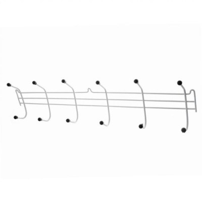 Вешалка для одежды 6 крючков белая АМ 06 *10 05820 Вешалка для одежды 6 крючков белая АМ 06 *10 05820