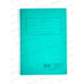 Книга канцелярская 100л клетка СБ зелёная пластиковая обложка, на гребне *5