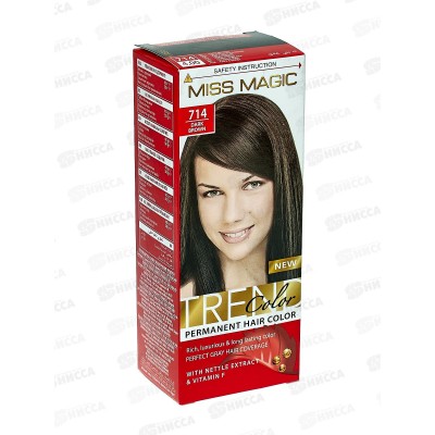 МИСС МЭДЖИК №714 темно-коричневый  *20