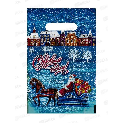 Пакет пробивной Новый Год 20*30 Снегопад *100/2000 МЕЛКИЙ