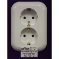 Розетка с/у 2-х местная с з/к РС16-239 53в *40 ш Розетка с/у 2-х местная с з/к РС16-239 53в *40 ш