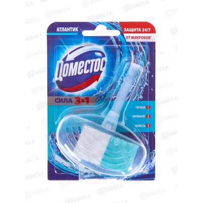 ДОМЕСТОС гигиенический блок для унитаза Атлантик 40г *8/24