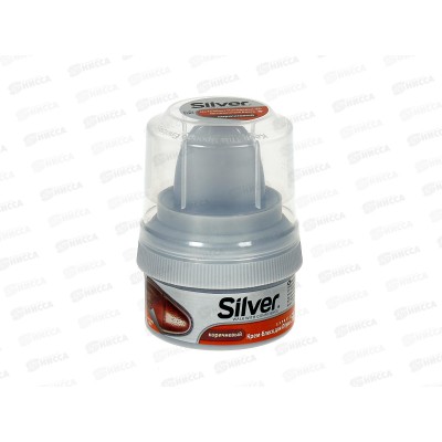 СИЛЬВЕР крем-блеск для обуви 50мл банка коричневая *12/24 СИЛЬВЕР крем-блеск для обуви 50мл банка коричневая *12/24