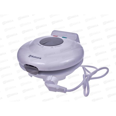 Вафельница SA-7400 750Вт пластиковая +конус для рожка