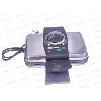 Вафельница SA-7405 1000Вт нержавеющая сталь, тонкая вафля