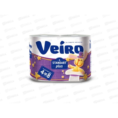 Бумага туалетная Linia Veiro Standart plus 2слойная, 4шт *15 /3C24 Бумага туалетная Linia Veiro Standart plus 2слойная, 4шт *15 /3C24