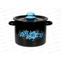 Кастрюля 3,5л цилиндрическая декорированная черная с пластиковой кнопкой С1612.36 *4 Кастрюля 3,5л цилиндрическая декорированная черная с пластиковой кнопкой С1612.36 *4