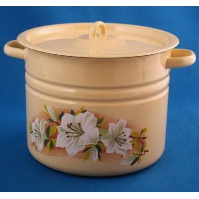 Кастрюля 9,0л цилиндрическая декорированная палевая с петлей С1622.П *2