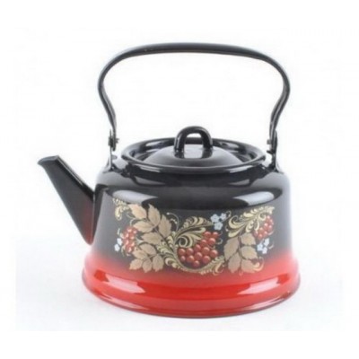 Чайник 3,5л декорированный красно-черный с петлей С2713.8 *4