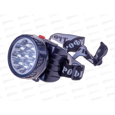 Фонарь ТРОФИ налобный, с аккумулятором 4V0.9Ah, 9*LED, картонная упаковка, TG9 *25/50 Фонарь ТРОФИ налобный, с аккумулятором 4V0.9Ah, 9*LED, картонная упаковка, TG9 *25/50