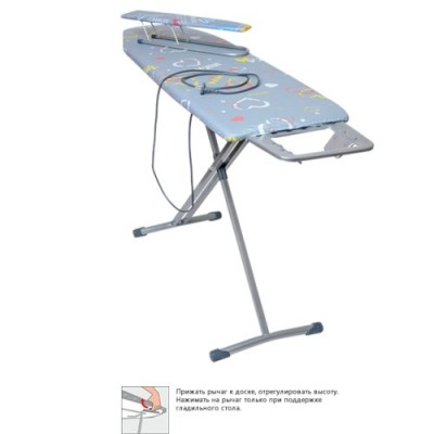 Гладильная доска НИКА 10+ автомат с тефлоновым покрытием (1220*400) НТ10+ Гладильная доска НИКА 10+ автомат с тефлоновым покрытием (1220*400) НТ10+