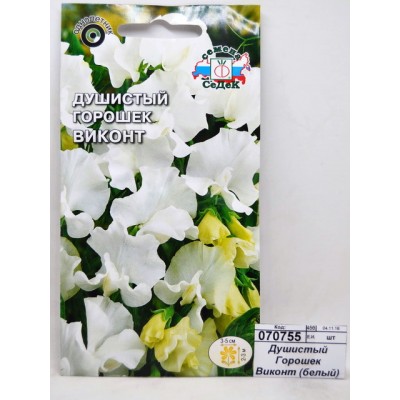 Душистый Горошек Виконт (белый) (Евро, 1) СеДек *10 Душистый Горошек Виконт (белый) (Евро, 1) СеДек *10