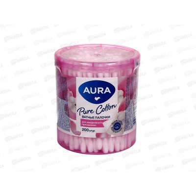 АУРА ватные палочки 200шт стакан *36 АУРА ватные палочки 200шт стакан *36