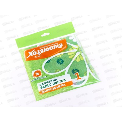 Салфетка  ХОЗЯЮШКА Вальс цветов микрофибра 30*30*70