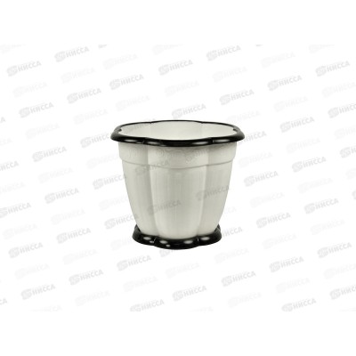 Горшок цветочный &quotВосторг&quot 1,5л с поддоном  Белый М1234 *24