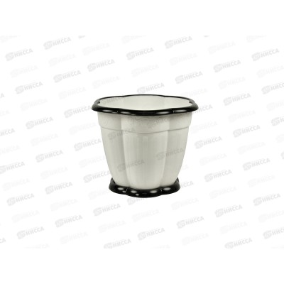 Горшок цветочный  &quotВосторг&quot 3л с поддоном  Белый М1235 *25