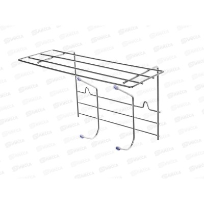 Вешалка для одежды 2 крючка с полкой хром АМ 17С *4   11219
