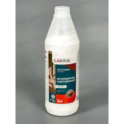 ГРУНТ интерьерный сцепляющий против плесени 1л  ЛАКРА  *12/432