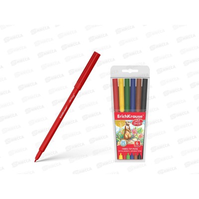 Фломастеры 6 цветов EK цветной колпачок 33049*24/480