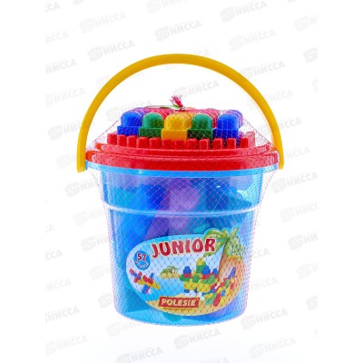 Конструктор Самоделкин Юниор 57 элемент 1853 в ведре &quotМакси&quot с крышкой *6