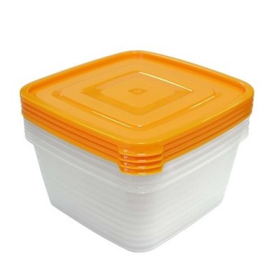 Набор контейнеров СВЧ квадратных Унико 4шт 1,4л С218 *12 Набор контейнеров СВЧ квадратных Унико 4шт 1,4л С218 *12