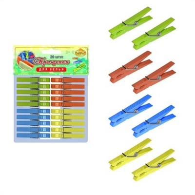 Прищепки для белья (пластик) 20шт FL75-67 *144 Прищепки для белья (пластик) 20шт FL75-67 *144