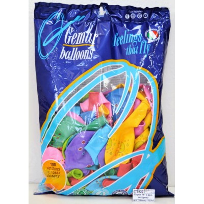 Шары 14" с рисунком ассорти (уп/100шт) 1103-0015 *50 Шары 14" с рисунком ассорти (уп/100шт) 1103-0015 *50