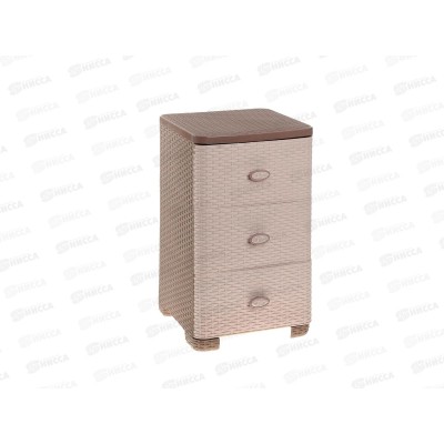 Комод 3-х секционный"Плетенка" какао М2432 *1 Комод 3-х секционный"Плетенка" какао М2432 *1
