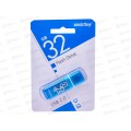 Флеш-карта USB 2.0 SmartBuy 32Gb Glossy series, синяя