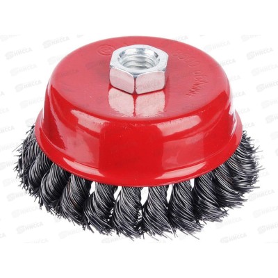 Щетка металлическая для Угловой Шлифовальной Машины 100мм/М14 крученая (чашка) ЕРМАК  656-047 г