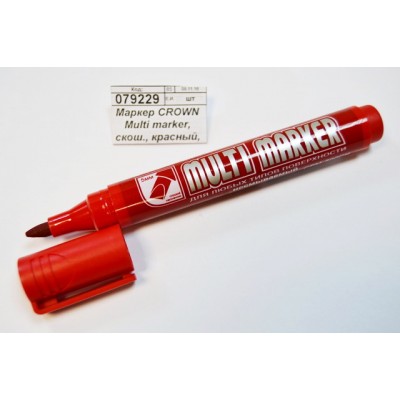 Маркер CROWN Multi marker, скошенный , красный, CPM-800 CH *12 Маркер CROWN Multi marker, скошенный , красный, CPM-800 CH *12
