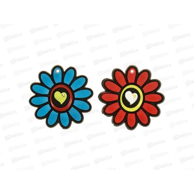 Магнит Цветок с сердечком, резина (015721)   Ж