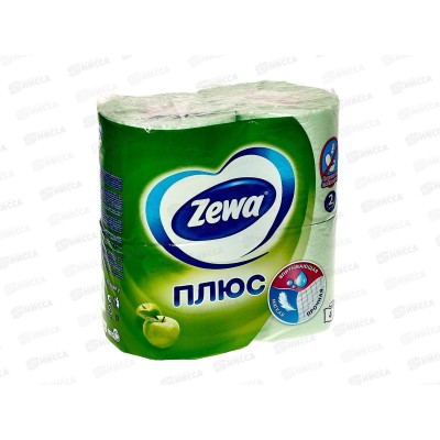 Бумага туалетная ЗЕВА+ 2-х слойная Яблоко 4шт *24 Бумага туалетная ЗЕВА+ 2-х слойная Яблоко 4шт *24