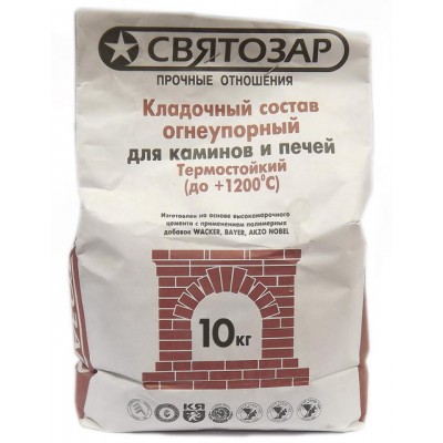 Состав кладочный огнеупорный 10кг Состав кладочный огнеупорный 10кг