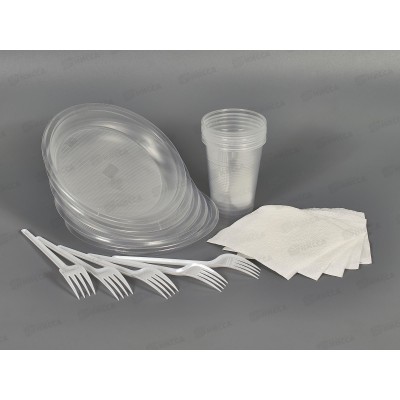 Набор одноразовой посуды для пикника (5 персон) *1/80 Набор одноразовой посуды для пикника (5 персон) *1/80
