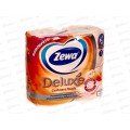 Бумага туалетная ЗЕВА Делюкс 3-х слойная Аромат персика 4шт *14 Бумага туалетная ЗЕВА Делюкс 3-х слойная Аромат персика 4шт *14