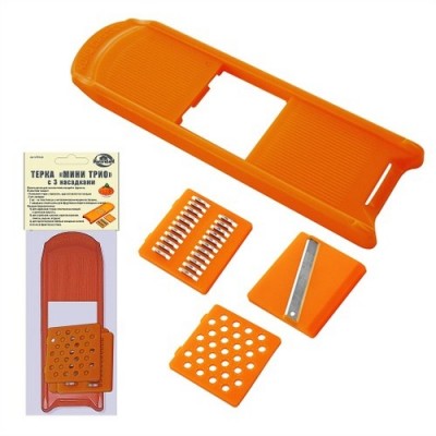 Терка с 3 насадками "МИНИ ТРИО", MT76-23 *100 Терка с 3 насадками "МИНИ ТРИО", MT76-23 *100