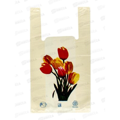 Пакет майка ПНД 30*55*30мкм Тюльпан бежевый *50/1000 Пакет майка ПНД 30*55*30мкм Тюльпан бежевый *50/1000