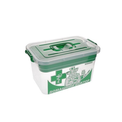 Контейнер &quotДОМАШНИЙ ДОКТОР&quot для аптечки 10л с вкладышем 355*235*190 С81003 *6