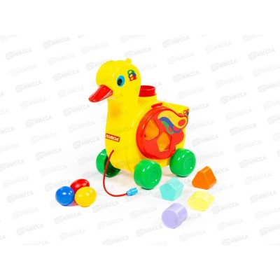 Каталка-логика уточка-несушка 6219 в/сетке *14