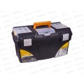 Ящик для инструментов ГЕФЕСТ 21 с коробом замки черный с желтым М2943 *6 Ящик для инструментов ГЕФЕСТ 21 с коробом замки черный с желтым М2943 *6