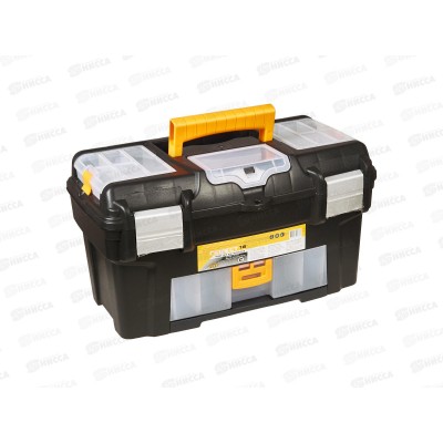 Ящик для инструментов ГЕФЕСТ 18 с консолью и короб черный с желтым М2944 *6 Ящик для инструментов ГЕФЕСТ 18 с консолью и короб черный с желтым М2944 *6