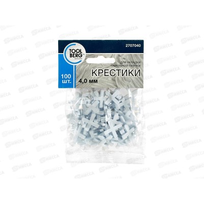Крестики для кафеля 4мм 100штук 2707040 *50 Крестики для кафеля 4мм 100штук 2707040 *50