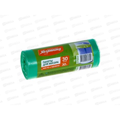 Мешки для мусора 30л 30шт (рулон) Хозяюшка 7мкр *90 Мешки для мусора 30л 30шт (рулон) Хозяюшка 7мкр *90